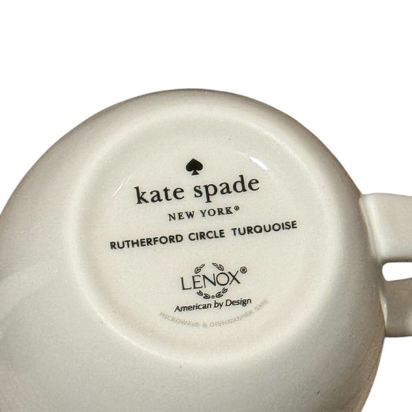 Kate Spade New York Rutherford Circle Turquoise Lenox 4 Piece Mug Set - Picture 6 of 7